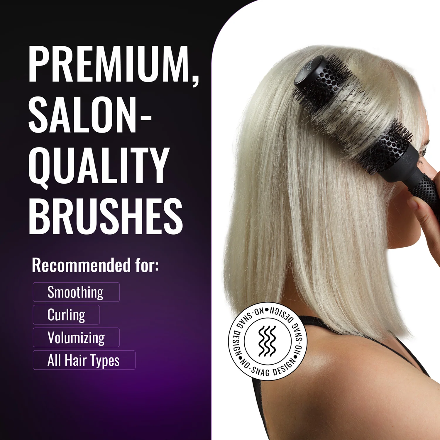 Pro er65 Ionic Ceramic Round Brush - Image 5