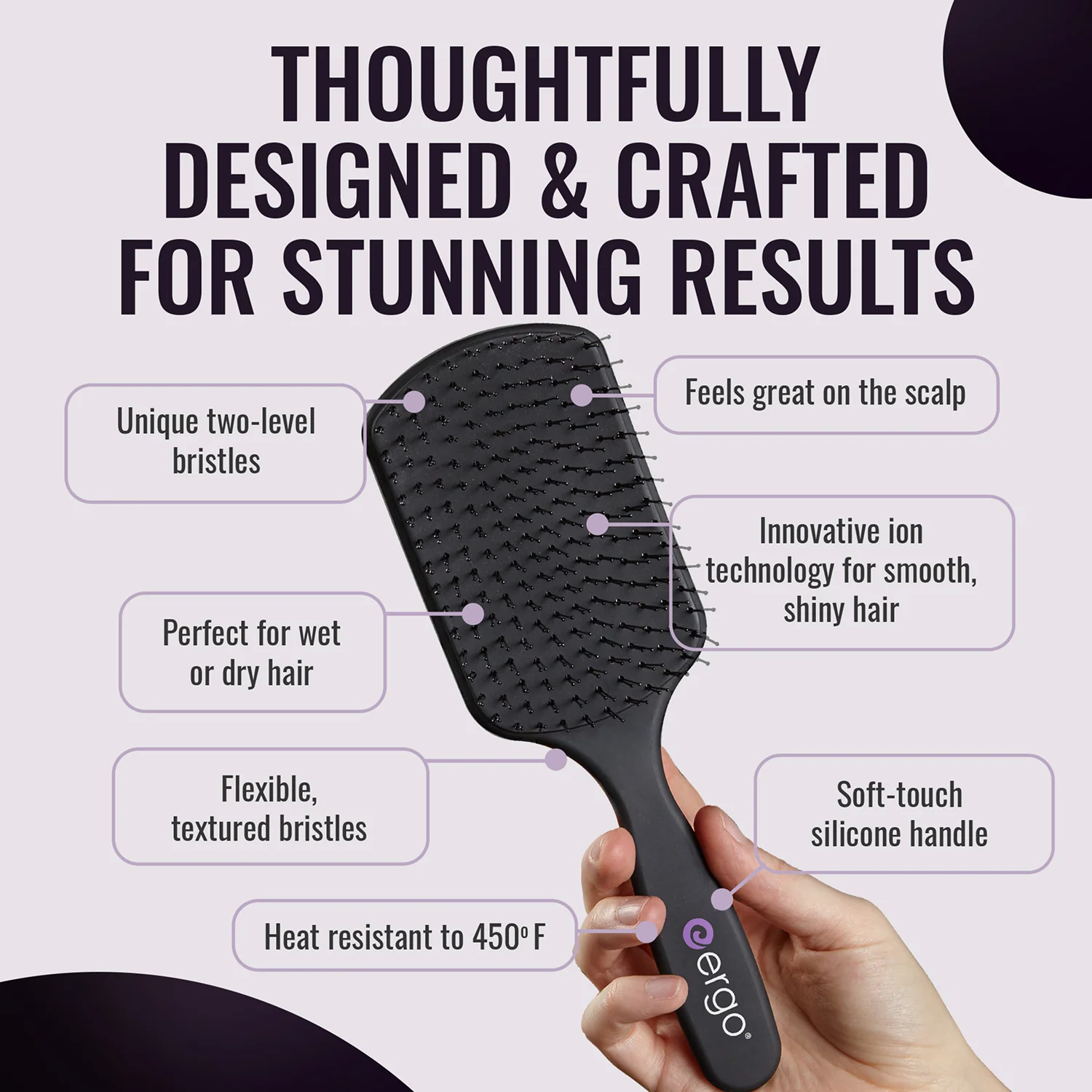 erg1000 Super Gentle Paddle Brush - Image 3