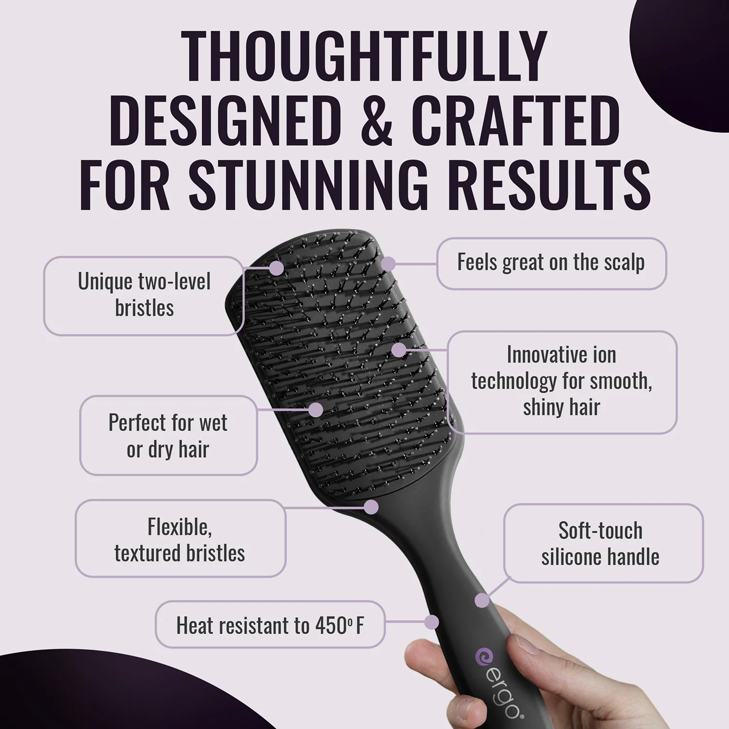 Pro erg750 Super Gentle Mini Paddle Brush - Image 3